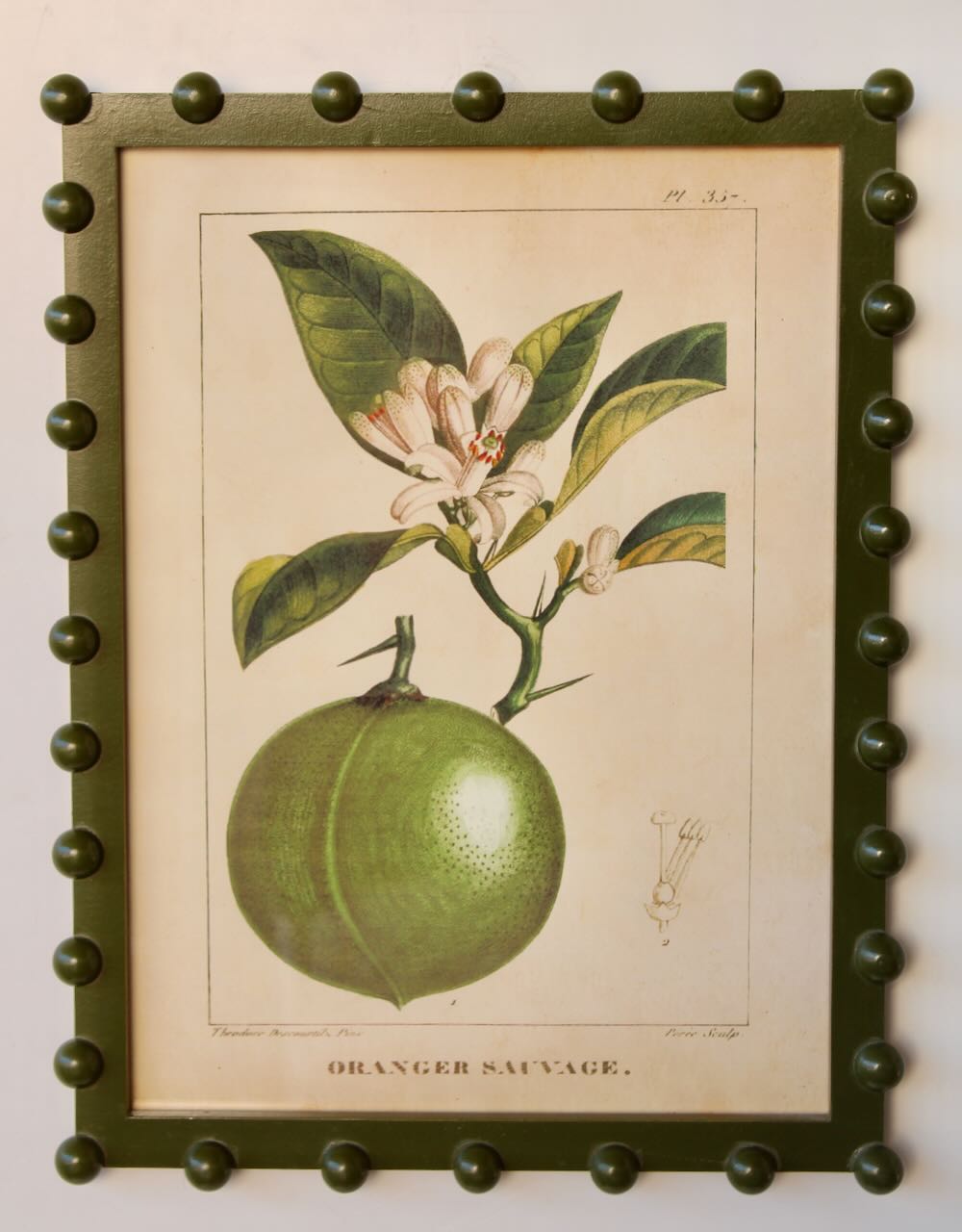 Framed Art - Green Bobbled Frame Lime 40x30