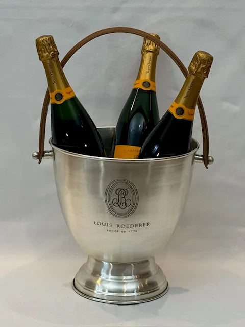 Wine Cooler - Silver Ice Bucket Roedered Strapped