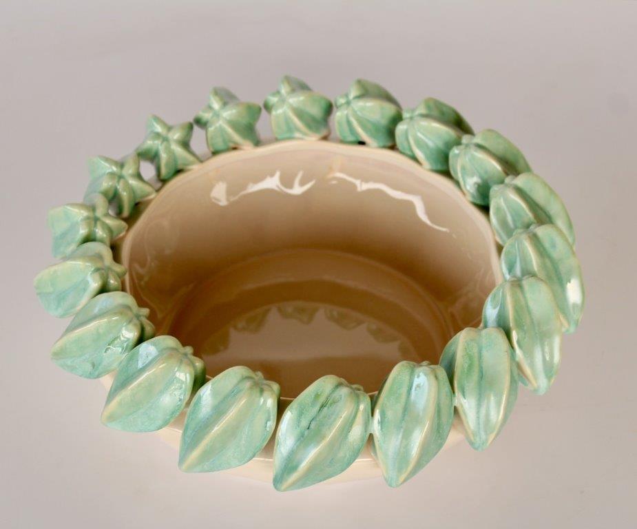 Bowl - Ceramic Turquoise Starfruit
