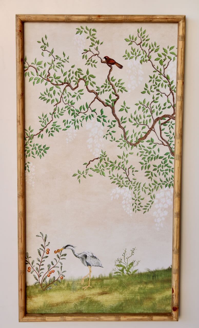 Framed Art - Heron Chinoiserie 85x45