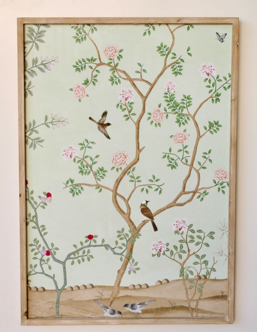 Framed Art - Orchard Chinoiserie Pale Green 100x70