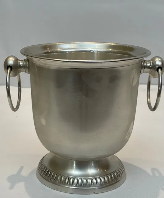 Ice Bucket - Silver with Tongs