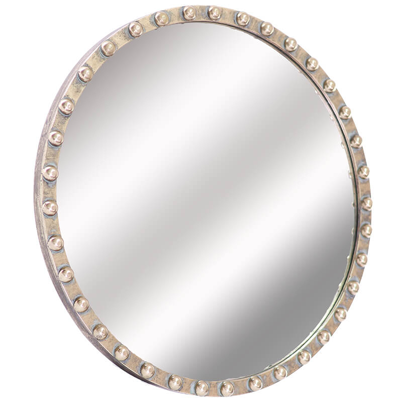 Mirror - Weathered Silver Bubbles 50cm