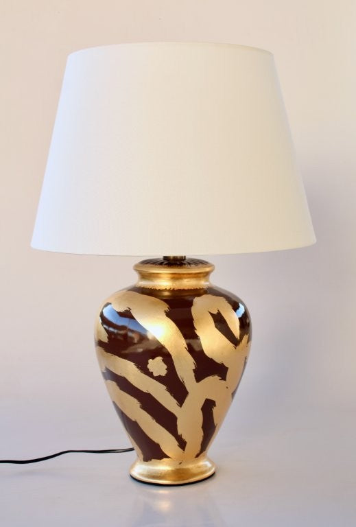 Table Lamp - Gold & Brown Bushveld