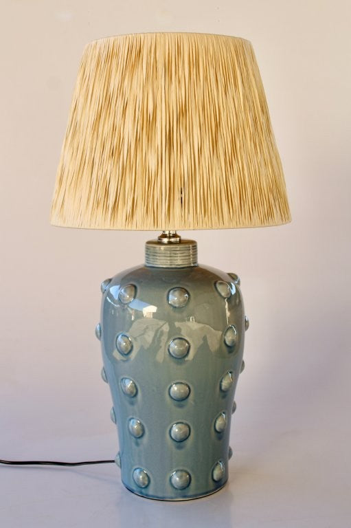 Table Lamp - Light Blue Dots