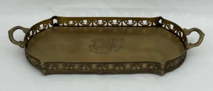 Tray - Brass Oblong French