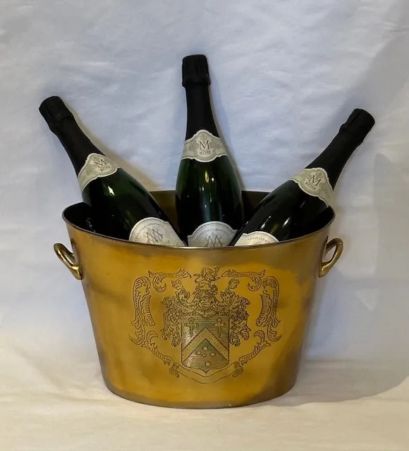 Wine Cooler - Aged Brass Tub Emblem