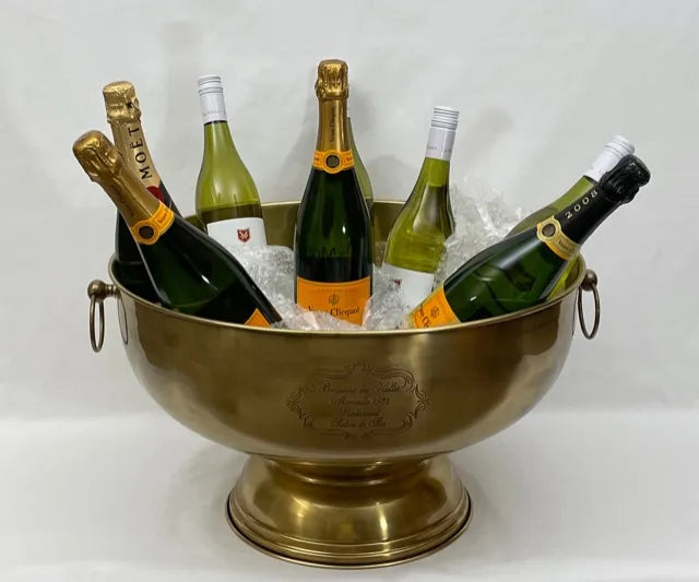 Wine Cooler - Brass Champagne Bowl XXL Brasserie