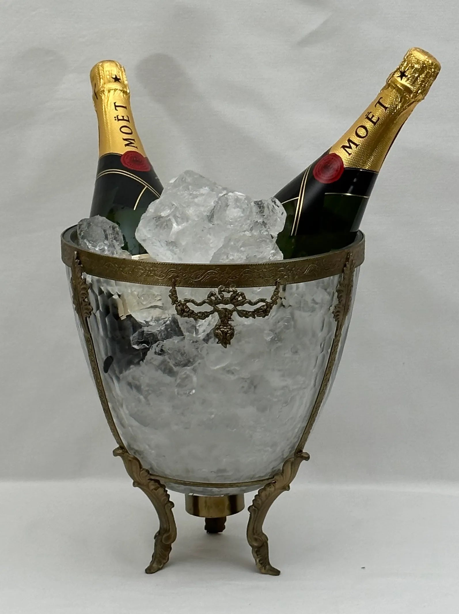 Wine Cooler - Brass & Glass