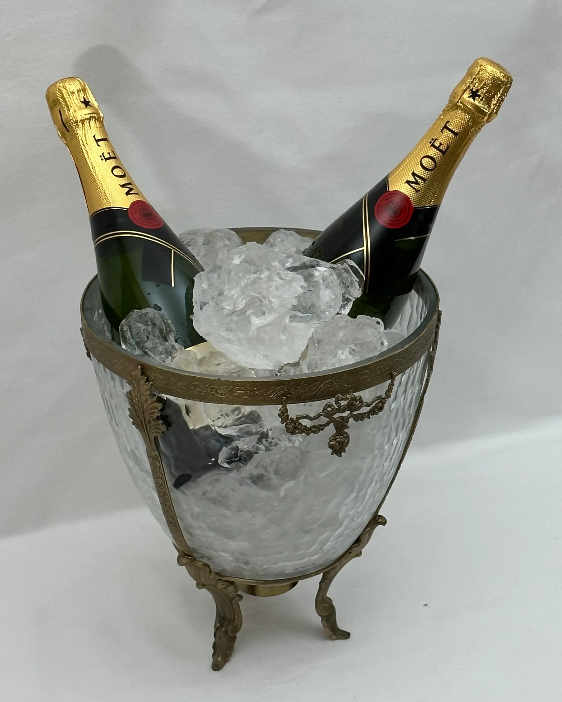 Wine Cooler - Brass & Glass