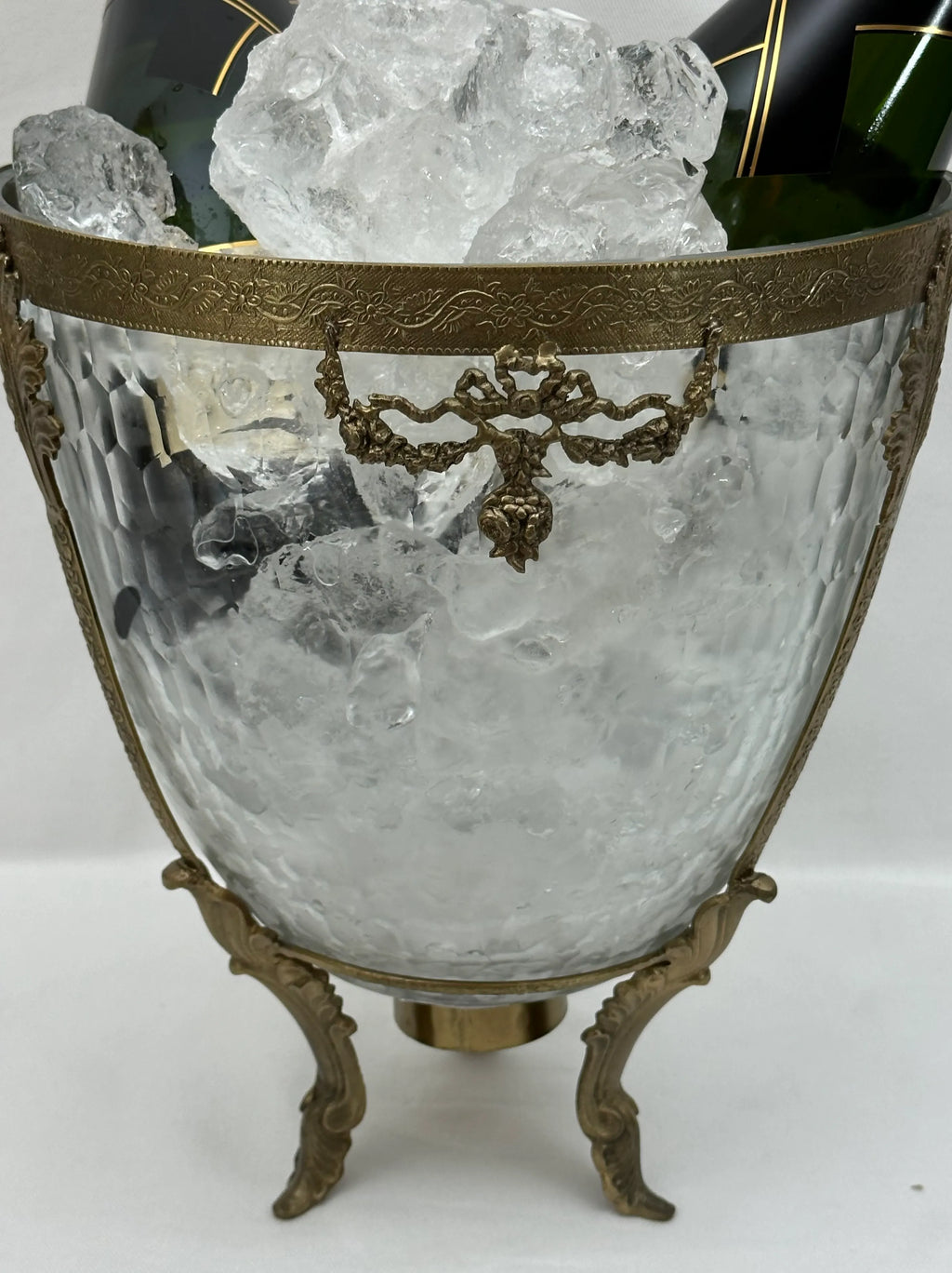 Wine Cooler - Brass & Glass