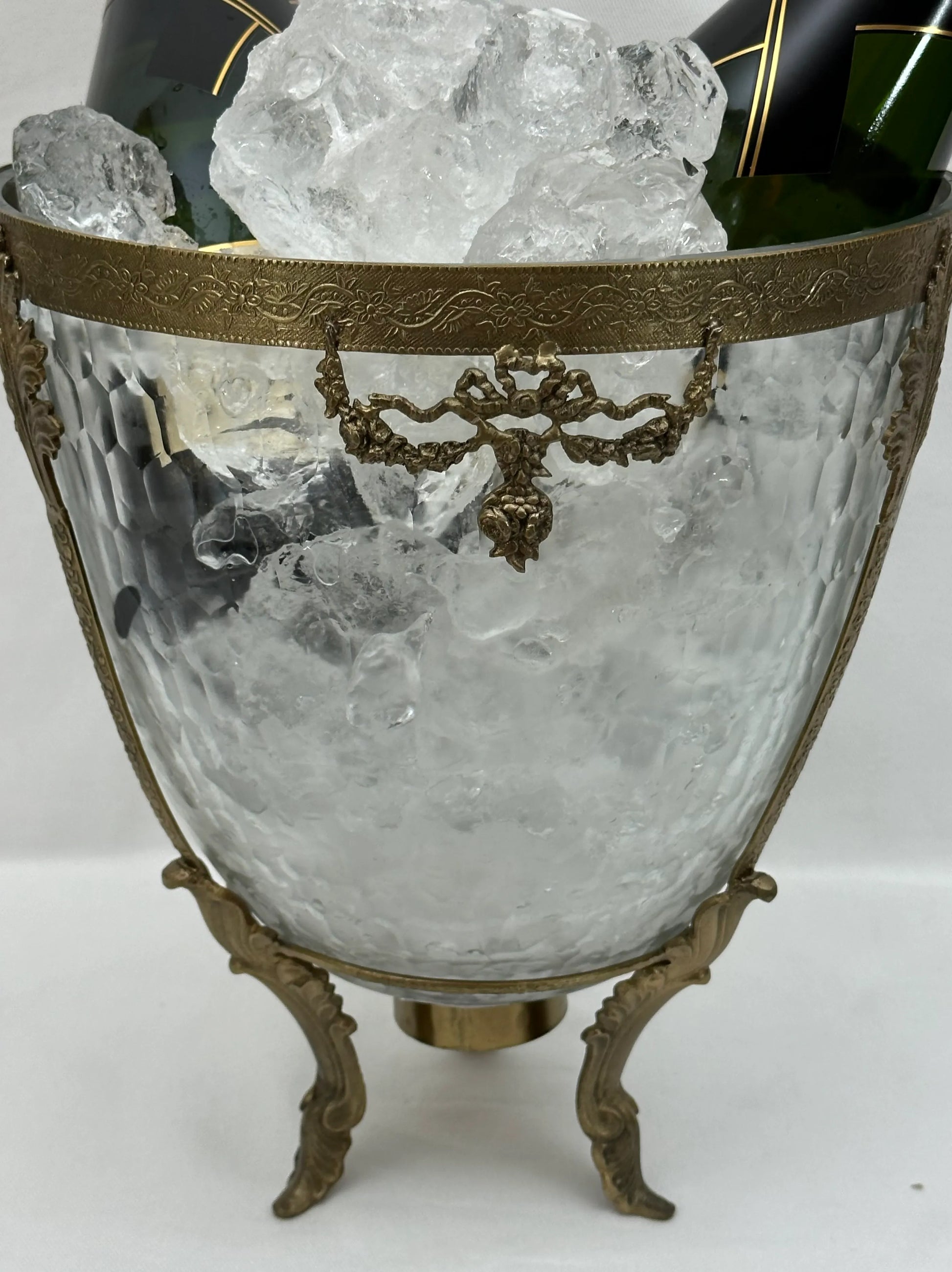 Wine Cooler - Brass & Glass