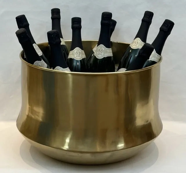 Wine Cooler - Brass Round Tub Extra Large