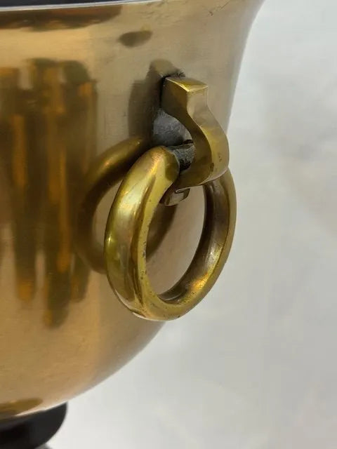 Wine Cooler Stand - Brass & Black Rings